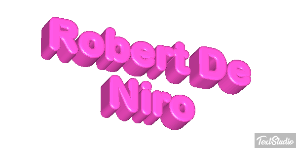 Robert De Niro Text effect
