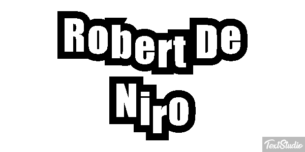 Robert De Niro Text effect