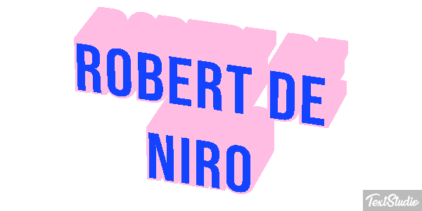 Robert De Niro Text effect