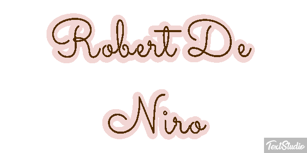 Robert De Niro Text effect