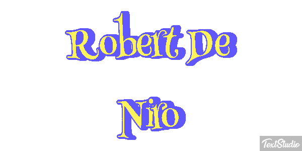 Robert De Niro Text effect