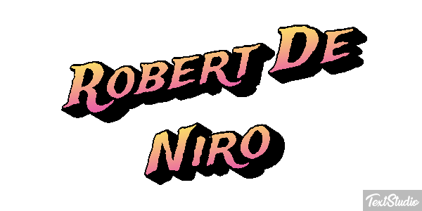 Robert De Niro Text effect
