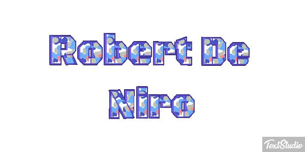 Robert De Niro Text effect