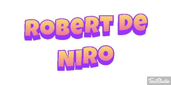 Robert De Niro Text effect