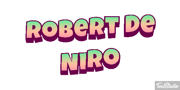 Robert De Niro Text effect