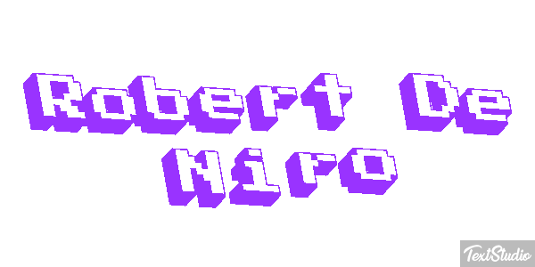 Robert De Niro Text effect