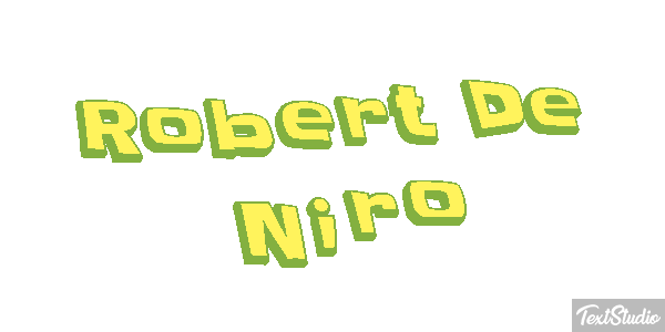 Robert De Niro Text effect