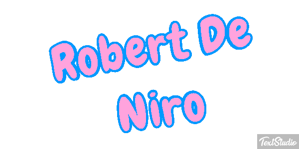 Robert De Niro Text effect