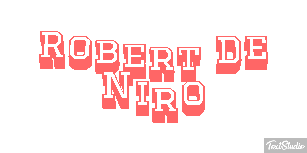 Robert De Niro Text effect