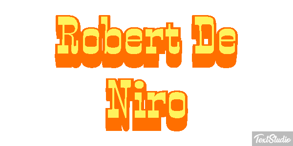 Robert De Niro Text effect