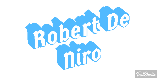 Robert De Niro Text effect