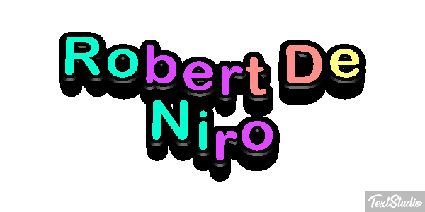 Robert De Niro Text effect