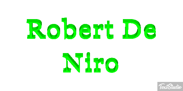 Robert De Niro Text effect