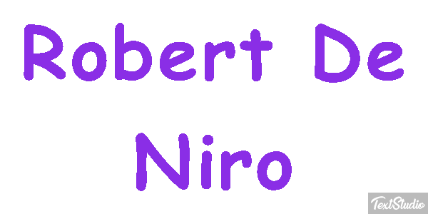 Robert De Niro Text effect