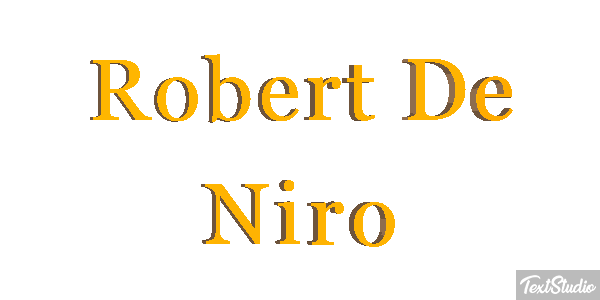 Robert De Niro Text effect