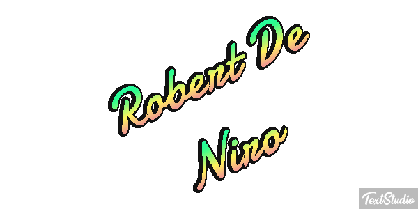 Robert De Niro Text effect