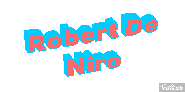 Robert De Niro Text effect