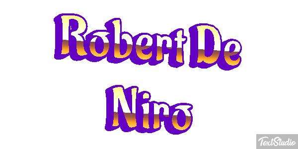 Robert De Niro Text effect