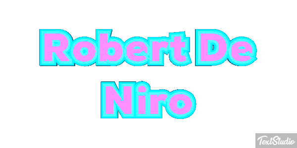 Robert De Niro Text effect