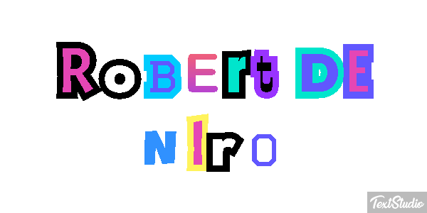 Robert De Niro Text effect