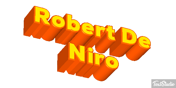 Robert De Niro Text effect