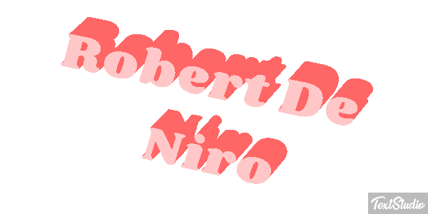 Robert De Niro Text effect
