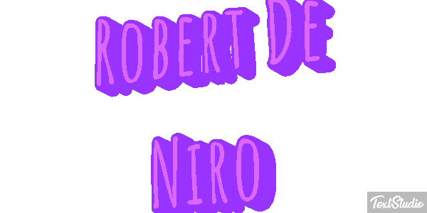 Robert De Niro Text effect