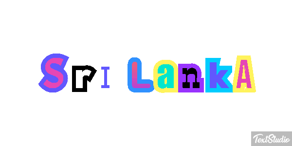 Sri Lanka Text effect