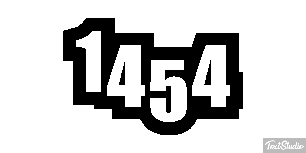 1454 Tekst effect
