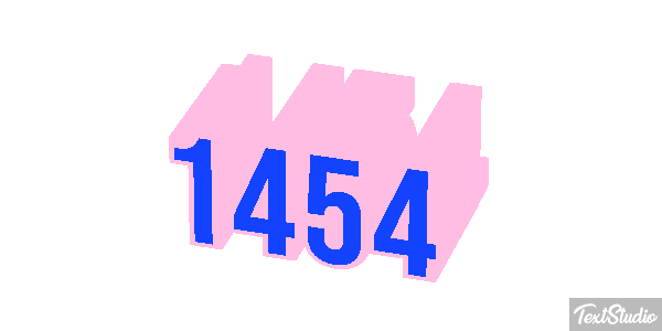 1454 Tekst effect