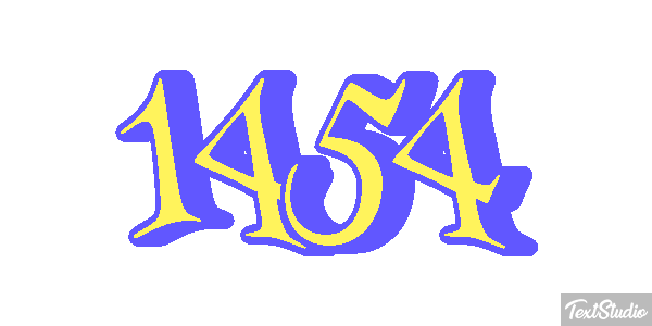 1454 Tekst effect