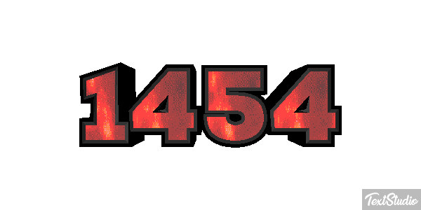 1454 Tekst effect