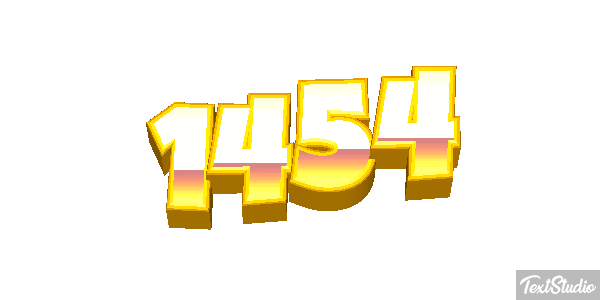 1454 Tekst effect