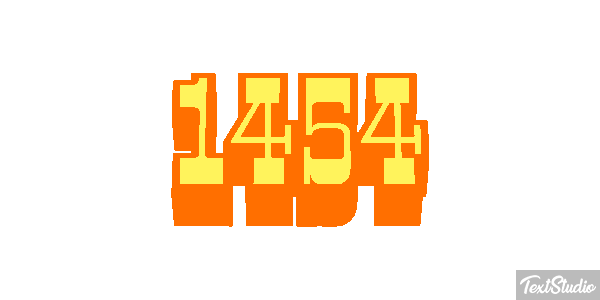 1454 Tekst effect