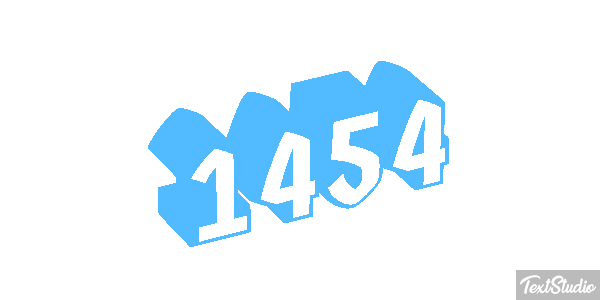 1454 Tekst effect