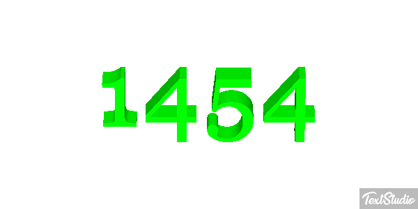 1454 Tekst effect