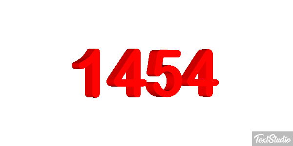 1454 Tekst effect