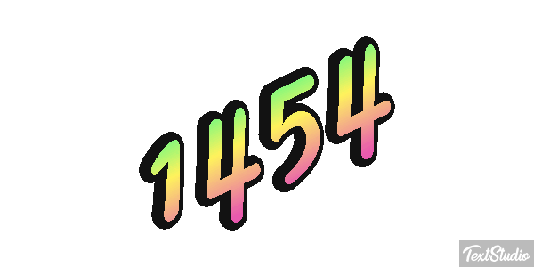 1454 Tekst effect