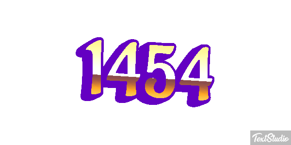 1454 Tekst effect