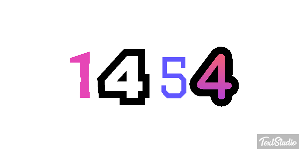 1454 Tekst effect