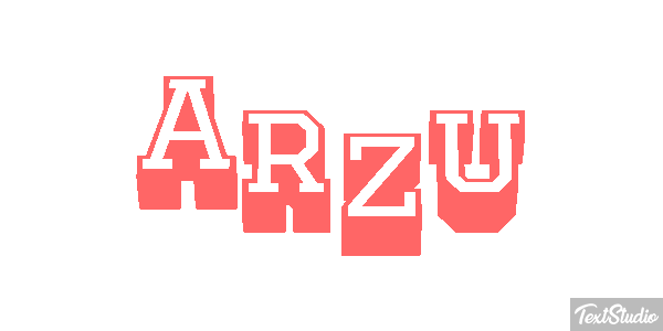 Arzu Текстовый эффект