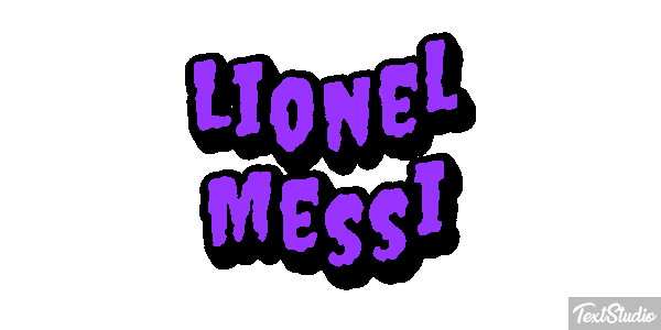 Lionel Messi Efecto de texto