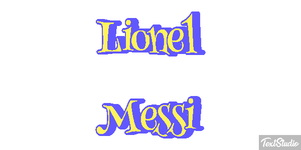 Lionel Messi Efecto de texto