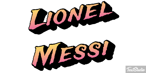 Lionel Messi Efecto de texto