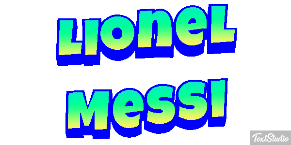 Lionel Messi Efecto de texto