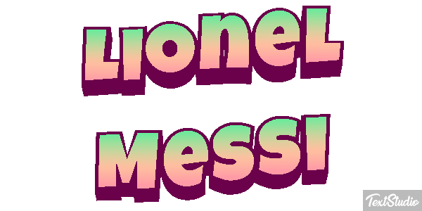 Lionel Messi Efecto de texto