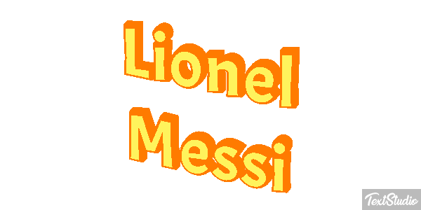 Lionel Messi Efecto de texto