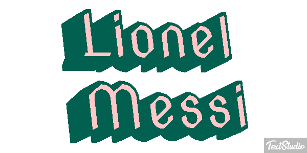 Lionel Messi Efecto de texto