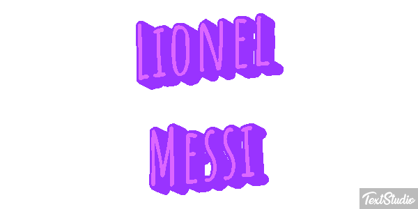 Lionel Messi Efecto de texto