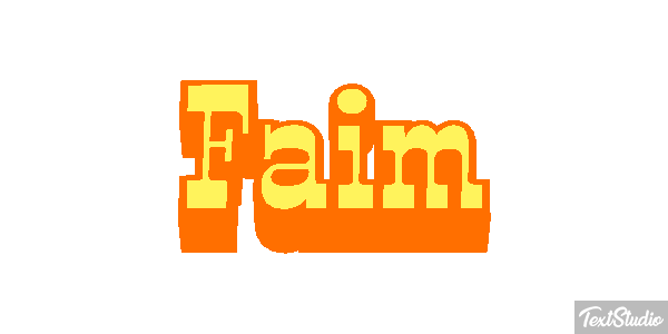 Faim Effet de texte